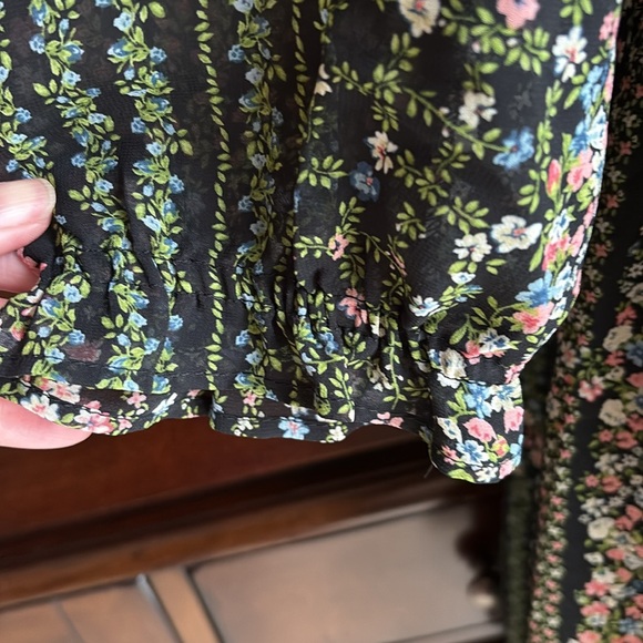 Forever 21 Floral Green Dress S - Picture 3 of 12